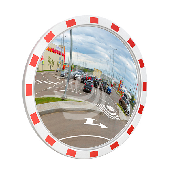 Сферическое зеркало дорожное со световозвращающей окантовкой